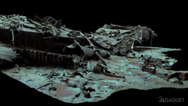 Создана детальная 3D-модель затонувшего Титаника (4 фото)