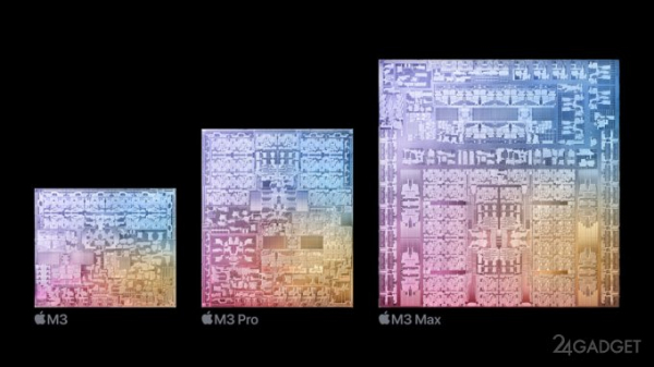 Apple представила свои новые мощные процессоры - M3, M3 Pro и M3 Max (2 фото)