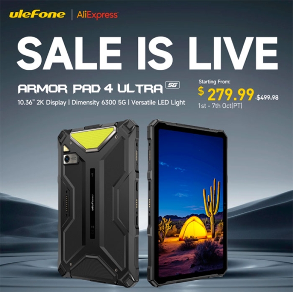 Линейка планшетов Ulefone Armor Pad 4 Ultra предлагается по сниженным ценам Линейка планшетов Ulefone Armor Pad 4 Ultra предлагается по сниженным ценам