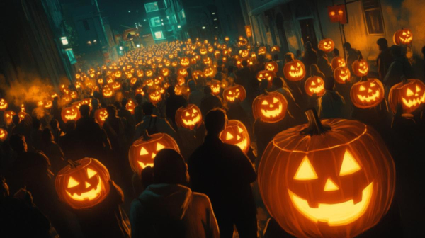 Карнавал-призрак: ИИ превратил улицы дублина в хэллоуинский хаос
