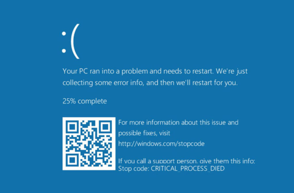 Коды ошибок синего экрана смерти в Windows 7 в 2025 году