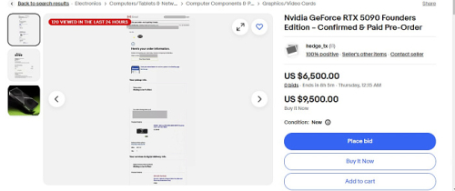 Тайваньские перекупы продают GeForce RTX 5090 за $9000  