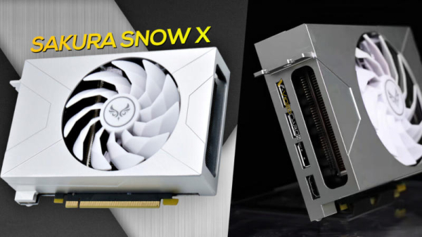 Zephyr представила компактную видеокарту GeForce RTX 4070 Sakura Snow X в корпусе, вырезанном&nbsp;ЧПУ-станком 