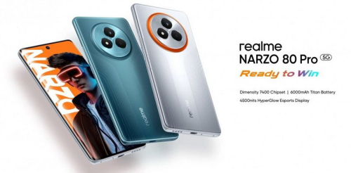 Realme представила недорогие смартфоны Narzo 80x и Narzo 80 Pro с полной защитой от воды Realme представила недорогие смартфоны Narzo 80x и Narzo 80 Pro с полной защитой от воды
