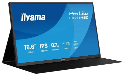 iiyama выпустила портативный монитор ProLite P1671HSC-B1 весом 700 граммов