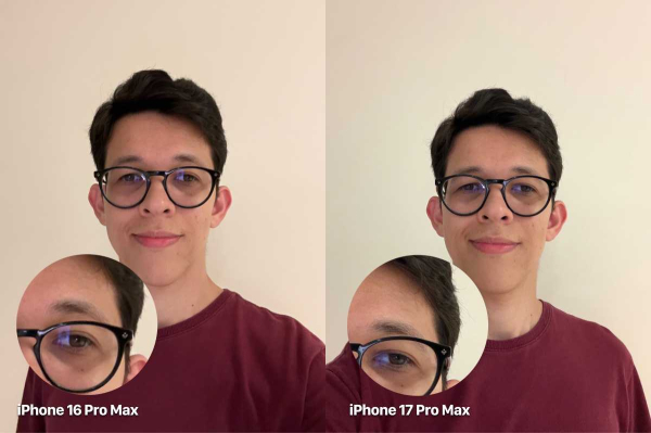 iPhone 17 против iPhone 16: тест фронт-камер показал разницу