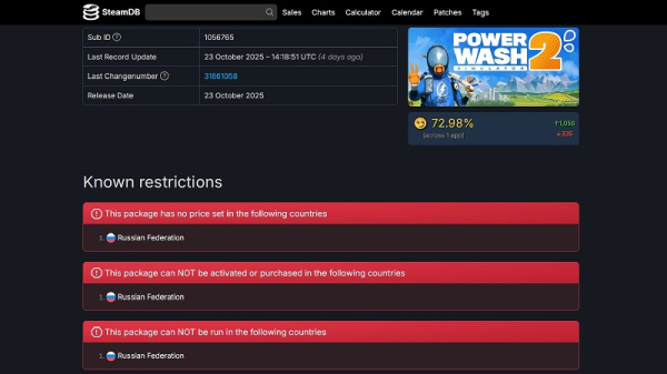 Разработчики PowerWash Simulator 2 заблокировали российских пользователей Steam по IP — купить игру можно, а поиграть нельзя  Разработчики PowerWash Simulator 2 заблокировали российских пользователей Steam по IP — купить игру можно, а поиграть нельзя