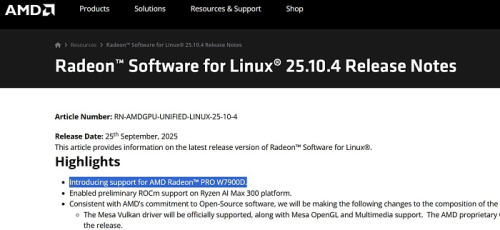 Невыпущенная видеокарта AMD Radeon PRO W7900D добавлена в драйвер Linux