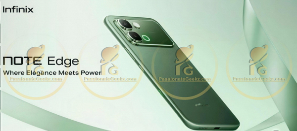 6500 мАч, AMOLED-экран, пять лет обновлений безопасности Android и новая платформа. Смартфон Infinix Note Edge показали на первом изображении