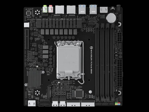 MAXSUN показала миниатюрную плату MS-PC Farm B860I с 4 слотами для оперативной памяти