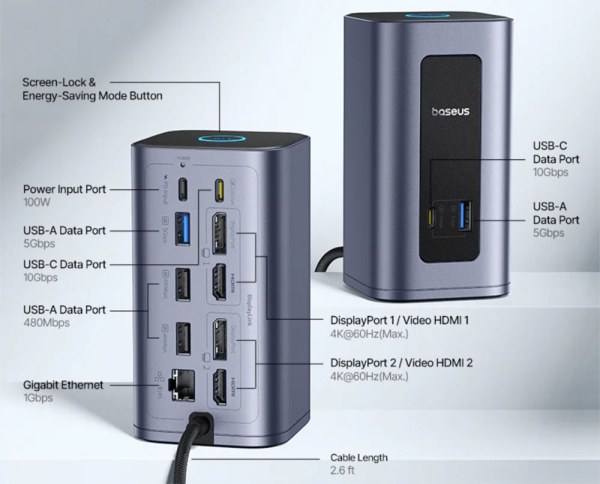 Обзор Baseus Nomos Mac Air NU1 Spacemate 12-в-1: портативная док-станция&nbsp;