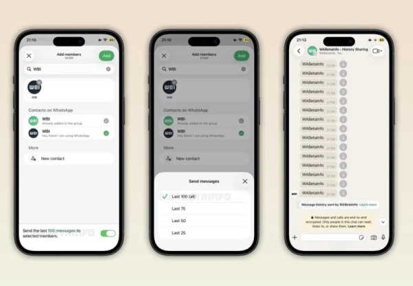 WhatsApp перенял ещё одну функцию Telegram: новым участникам групп теперь можно показать старые сообщения 