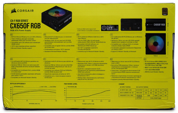 Обзор и тест блока питания Corsair CX650F RGB