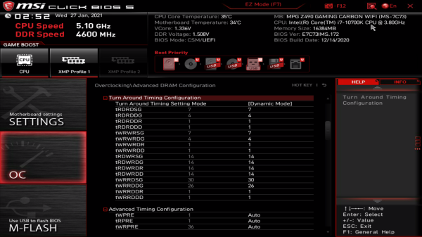 Обзор и тест материнской платы MSI MPG Z490 Carbon EK X