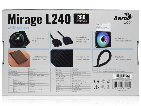 Обзор и тест Aerocool Mirage L240