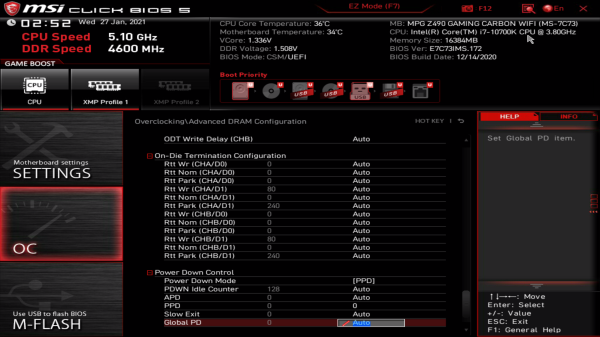 Обзор и тест материнской платы MSI MPG Z490 Carbon EK X