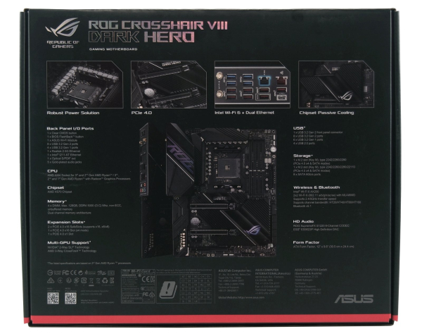 Обзор и тест материнской платы ASUS ROG Crosshair VIII Dark Hero