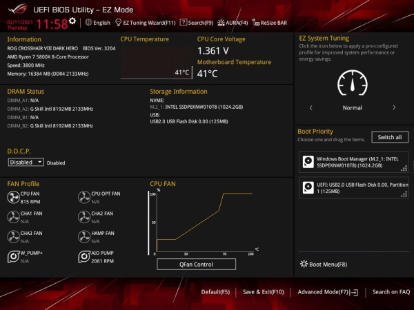 Обзор и тест материнской платы ASUS ROG Crosshair VIII Dark Hero