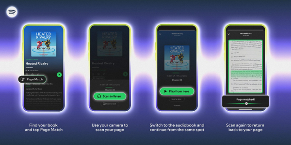 Spotify синхронизирует аудиокниги с бумажной классикой