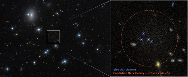 &laquo;Хаббл&raquo; обнаружил одну из самых тёмных галактик во Вселенной