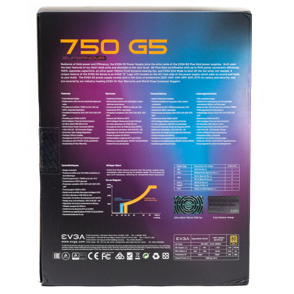 Обзор и тестирование блока питания EVGA G5 SuperNOVA 750W Обзор и тестирование блока питания EVGA G5 SuperNOVA 750W