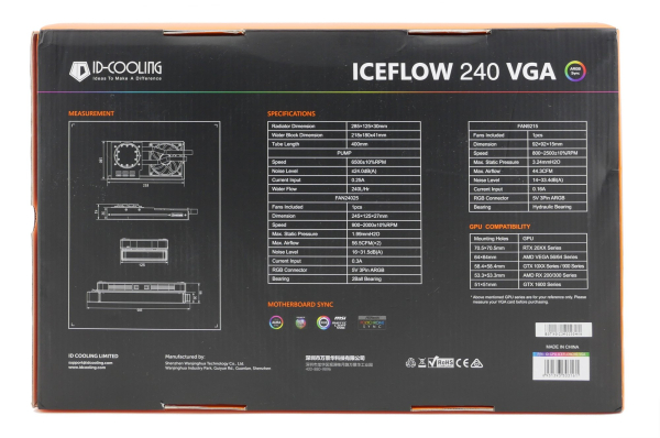 Обзор жидкостной системы охлаждения для видеокарт ID-Cooling IceFlow 240 VGA Обзор жидкостной системы охлаждения для видеокарт ID-Cooling IceFlow 240 VGA