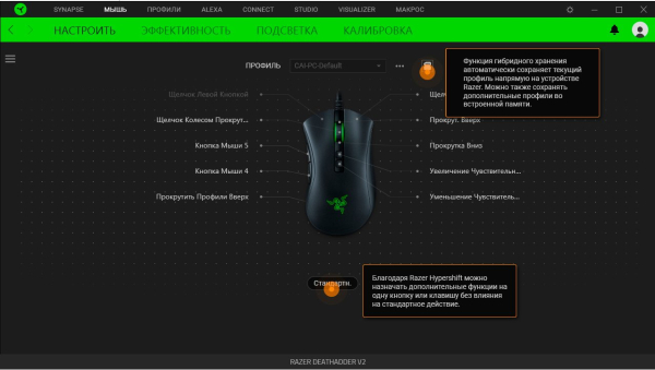 Обзор игровой мыши Razer Deathadder V2