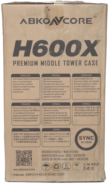 Обзор и тест корпуса Abkoncore H600X SYNC