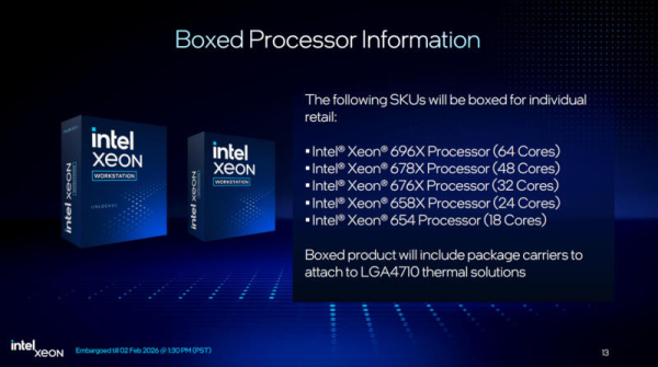 Intel представила Xeon 600 для рабочих станций — до 86 ядер, разгон и цена до $7699 Intel представила Xeon 600 для рабочих станций — до 86 ядер, разгон и цена до $7699