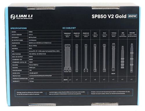 Обзор и тестирование блока питания Lian Li SFX SP850 V2