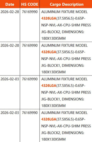 Мобильные процессоры Intel Nova Lake-AX получат огромный сокет LGA4326