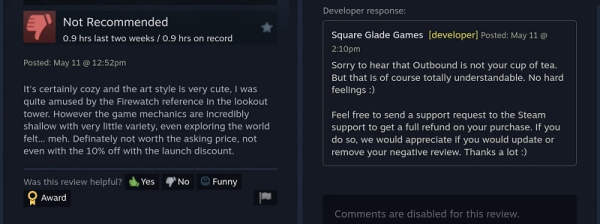 Инди-разработчик попросил пользователя Steam удалить негативный отзыв и получил ещё больше негативных отзывов Инди-разработчик попросил пользователя Steam удалить негативный отзыв и получил ещё больше негативных отзывов