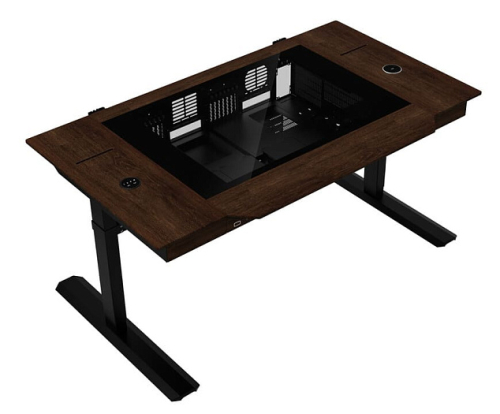 Стол LIAN LI DK-07 WOOD вмещает в себя две системы с платами E-ATX
