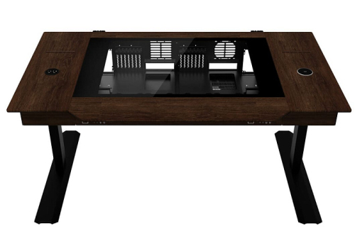 Стол LIAN LI DK-07 WOOD вмещает в себя две системы с платами E-ATX
