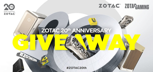 В честь 20-летия ZOTAC разыгрывает уникальные видеокарты В честь 20-летия ZOTAC разыгрывает уникальные видеокарты