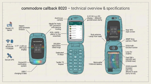 Commodore представила раскладушку Callback 8020 на Linux – без браузера и соцсетей за $499 Commodore представила раскладушку Callback 8020 на Linux – без браузера и соцсетей за $499