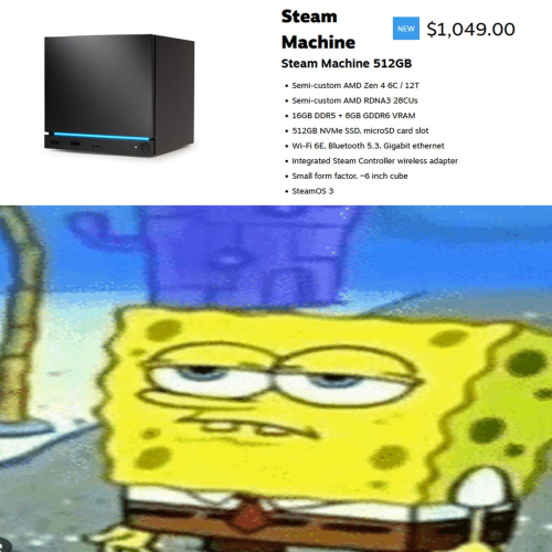 Геймеры разнесли цену Steam Machine в 1049 долларов без контроллера и с мощностью базовой PS5