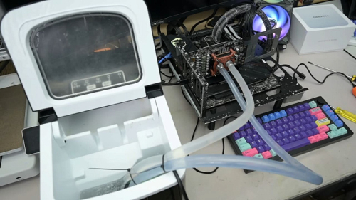 Льдогенератор способен охладить видеокарту GeForce RTX 3060 до 23&deg;C