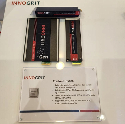 Первый контроллер от InnoGrit с поддержкой PCI Express 6.0 достигает скорости 28 Гбайт/с
