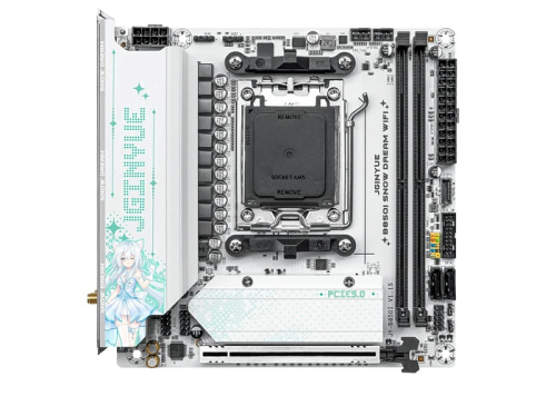 Плата JGINYUE B850I SNOW DREAM WIFI с аниме-девочкой получила разъём OCuLink