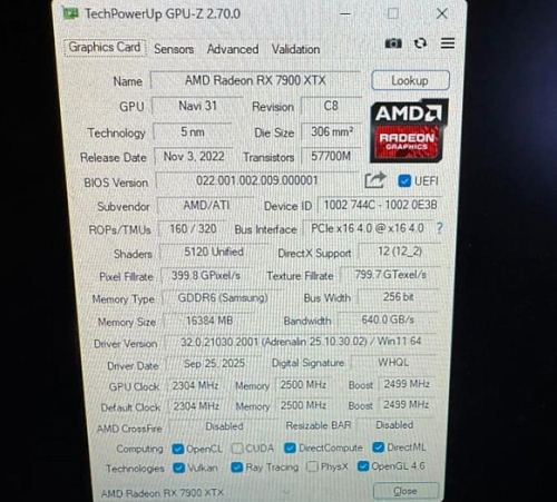 Покупатель подержанной Radeon RX 7900 XTX получил необычный инженерный образец