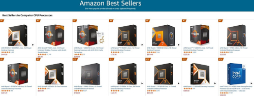 Процессоры AMD лидируют по продажам во всех крупных магазинах США, не оставляя шансов Intel Процессоры AMD лидируют по продажам во всех крупных магазинах США, не оставляя шансов Intel