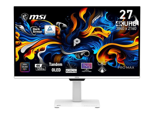 MSI PRO MAX OLED 271UPJW12 стал первым в мире UHD/120 Hz-монитором с матрицей, созданной методом струйной печати