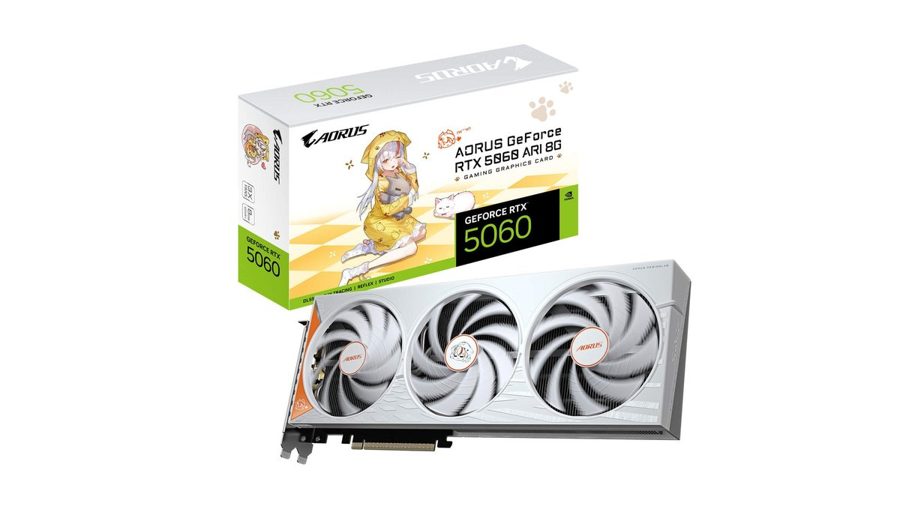 GIGABYTE выпустила белую RTX 5060 с аниме-персонажем и фигуркой в комплекте