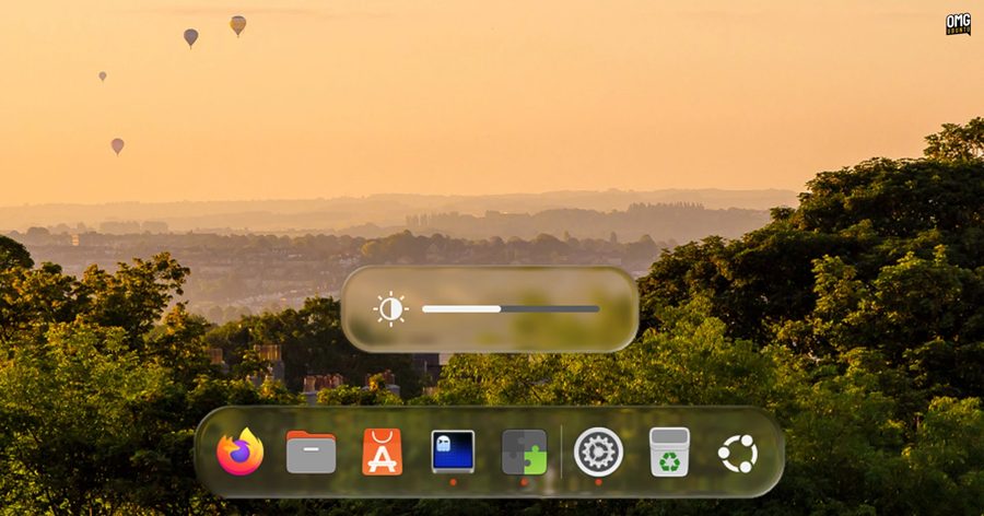 Ubuntu получила эффект Liquid Glass: шейдер считает преломление по закону Снелла
