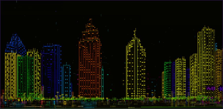 ASCII-киберпанк-город в одном HTML-файле: инди-разработчик создал 3D-мир из букв и цифр
