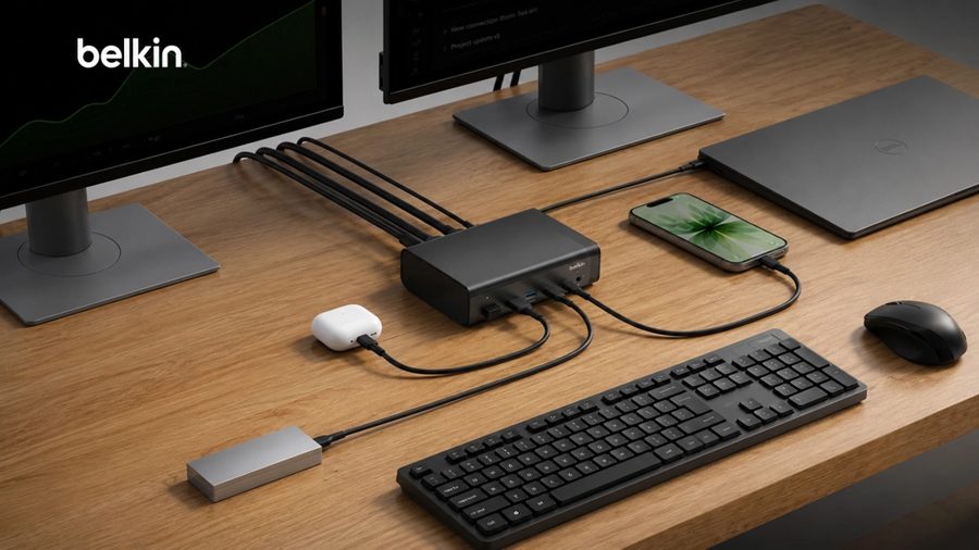 Belkin представила док-станцию 12-в-1 с питанием 150 Вт и двумя 4K-мониторами