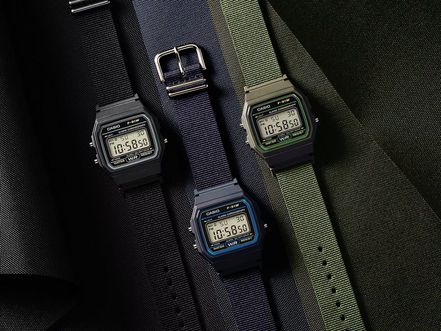 Casio обновила культовые часы F-91W: тканевый ремешок, но цена выросла вдвое