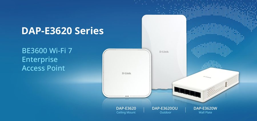 D-Link выпустила три точки доступа BE3600 Wi-Fi 7 для бизнеса с PoE-питанием
