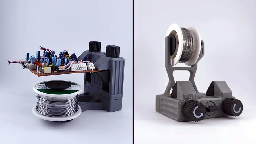Меньше 70 граммов пластика: 3D-печатные тиски для пайки станут полезным инструментом из остатков филамента